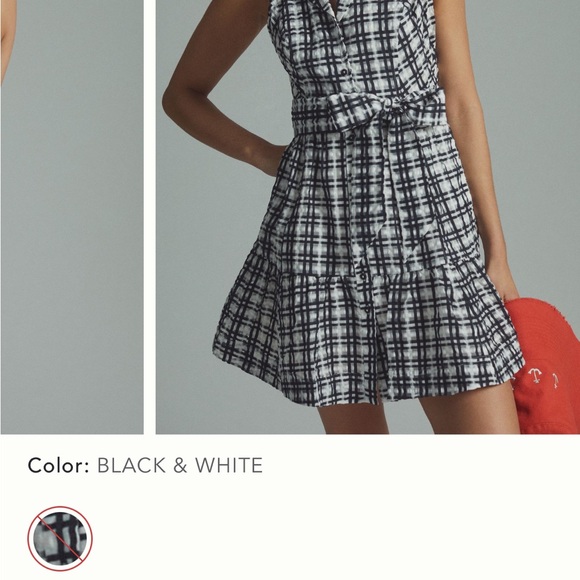 Maeve plaid mini shirt dress size 0P - Picture 2 of 5